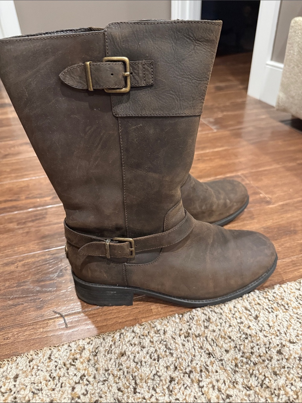 UGG Women's Brown Lace Up Riding Boots